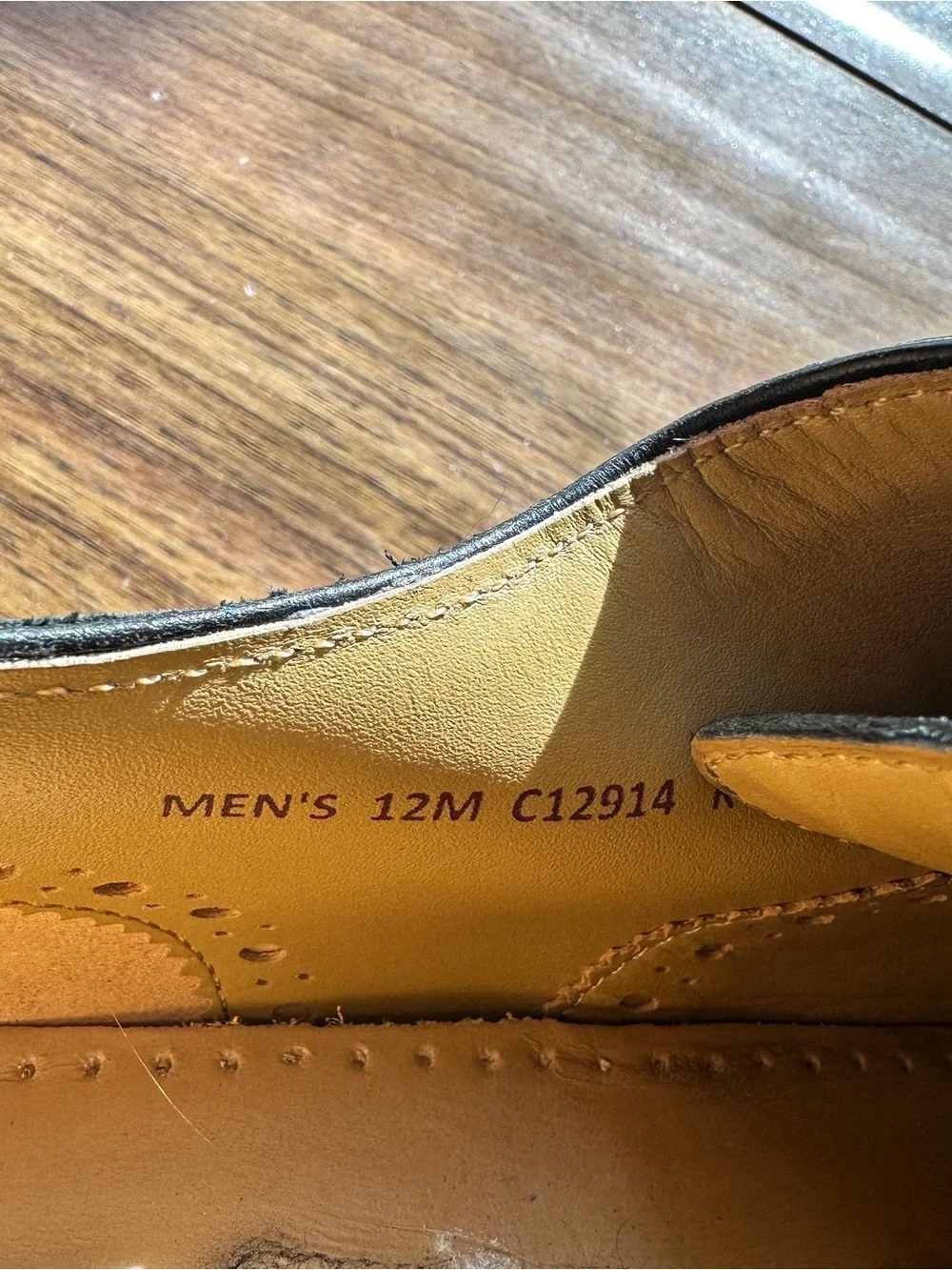 Cole Haan Black Leather Wingtip Oxfords